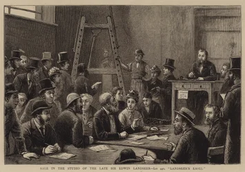 Vendita nello studio del defunto Sir Edwin Landseer, Lotto 440, il cavalletto di Landseer